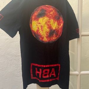 Hood by air burning moon t shirt